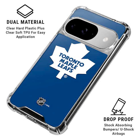 NHL Toronto Maple Leafs Solid Background Google Pixel 10 Clear Case